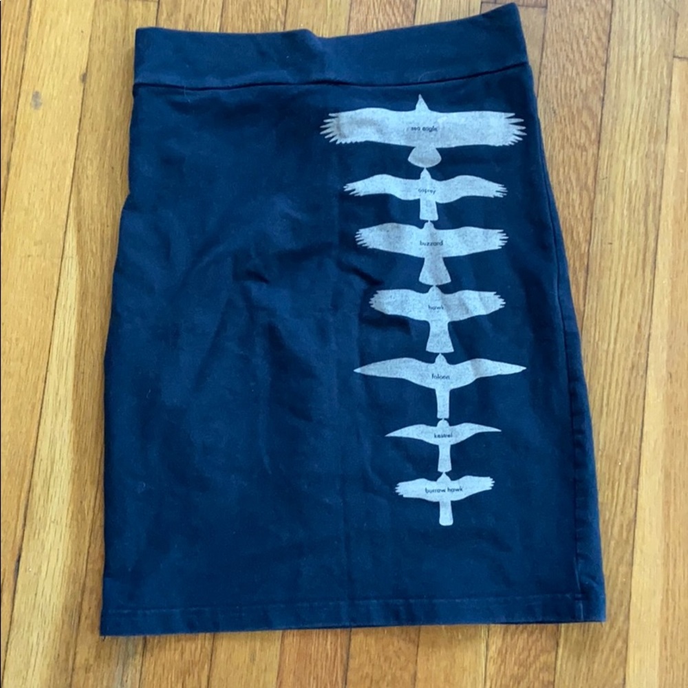 FLUFFYCO birds of prey bird lover pencil skirt